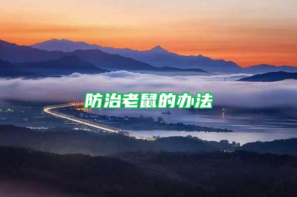 防治老鼠的辦法