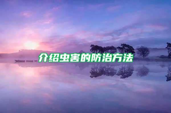 介紹蟲害的防治方法