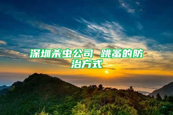 深圳殺蟲(chóng)公司 跳蚤的防治方式