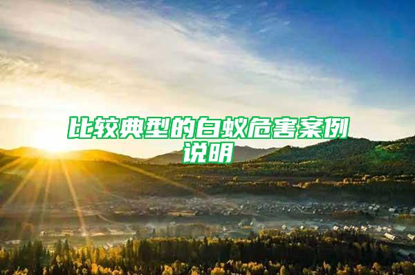 比較典型的白蟻危害案例說明
