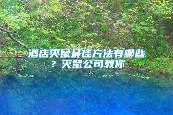 酒店滅鼠最佳方法有哪些？滅鼠公司教你