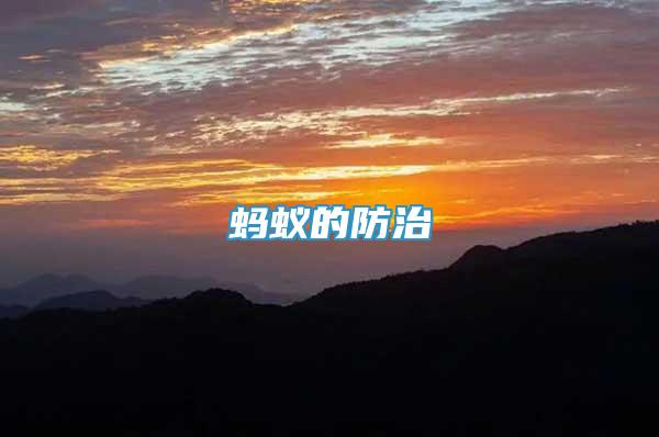 螞蟻的防治