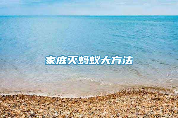 家庭滅螞蟻大方法