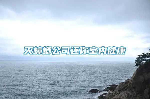 滅蟑螂公司還你室內(nèi)健康