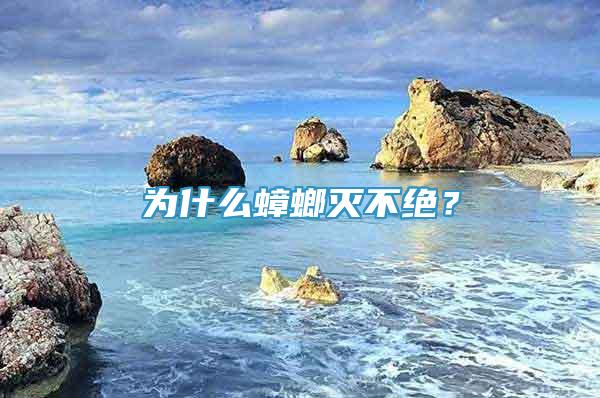 為什么蟑螂滅不絕？