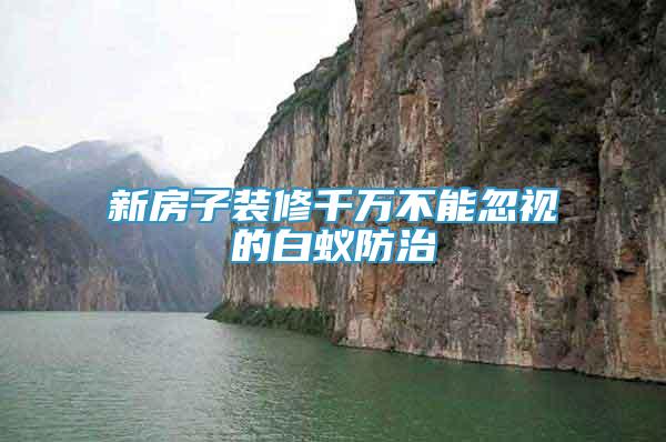 新房子裝修千萬不能忽視的白蟻防治