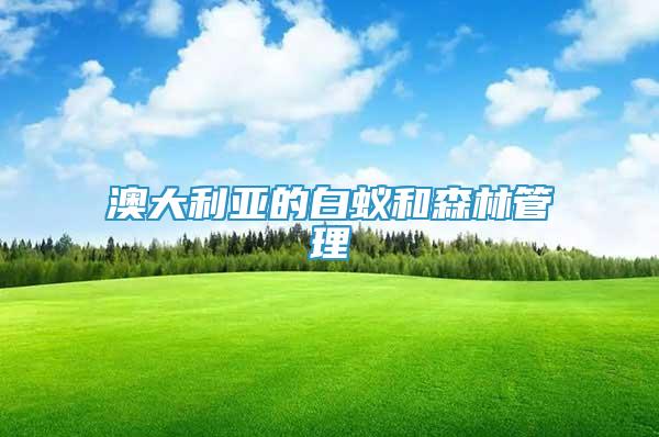 澳大利亞的白蟻和森林管理
